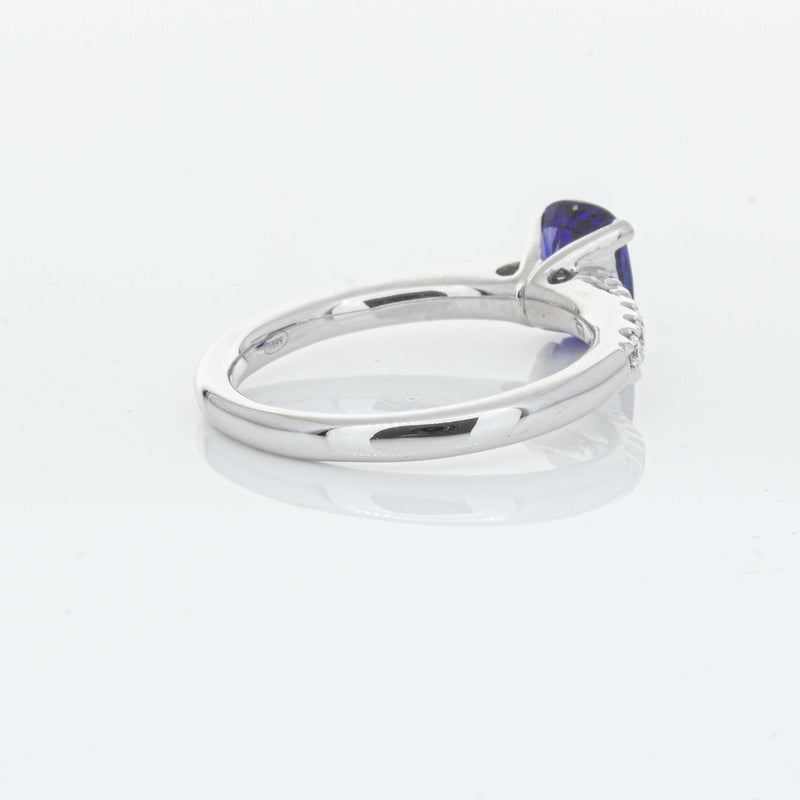 18ct White Gold 1.36ct Sapphire & Diamond Meridien Ring-Ring-Walker & Hall