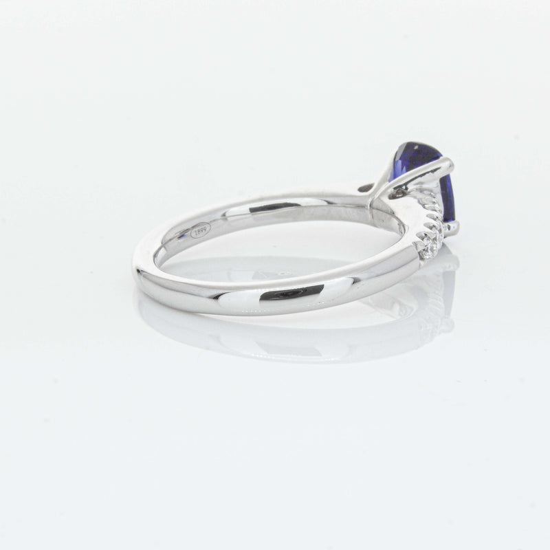 18ct White Gold 1.36ct Sapphire & Diamond Meridien Ring-Ring-Walker & Hall