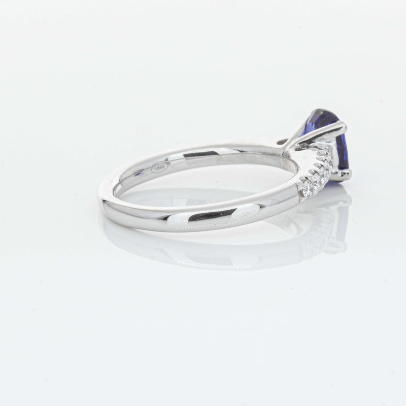 18ct White Gold 1.36ct Sapphire & Diamond Meridien Ring-Ring-Walker & Hall