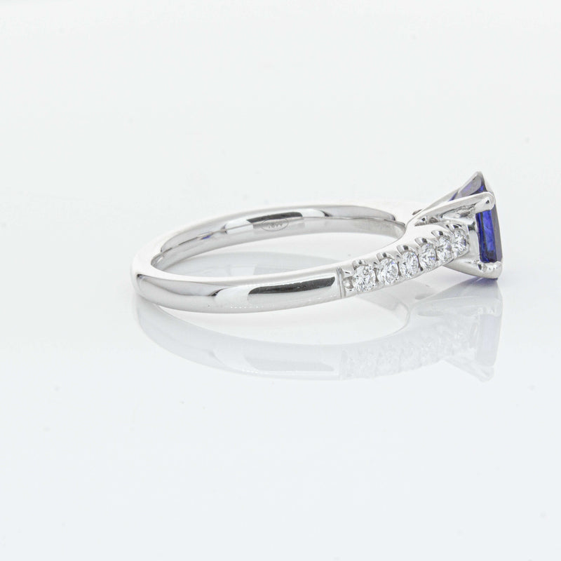 18ct White Gold 1.36ct Sapphire & Diamond Meridien Ring-Ring-Walker & Hall