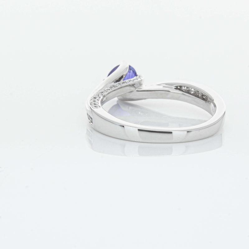 18ct White Gold .72ct Sapphire Helix Ring-Ring-Walker & Hall