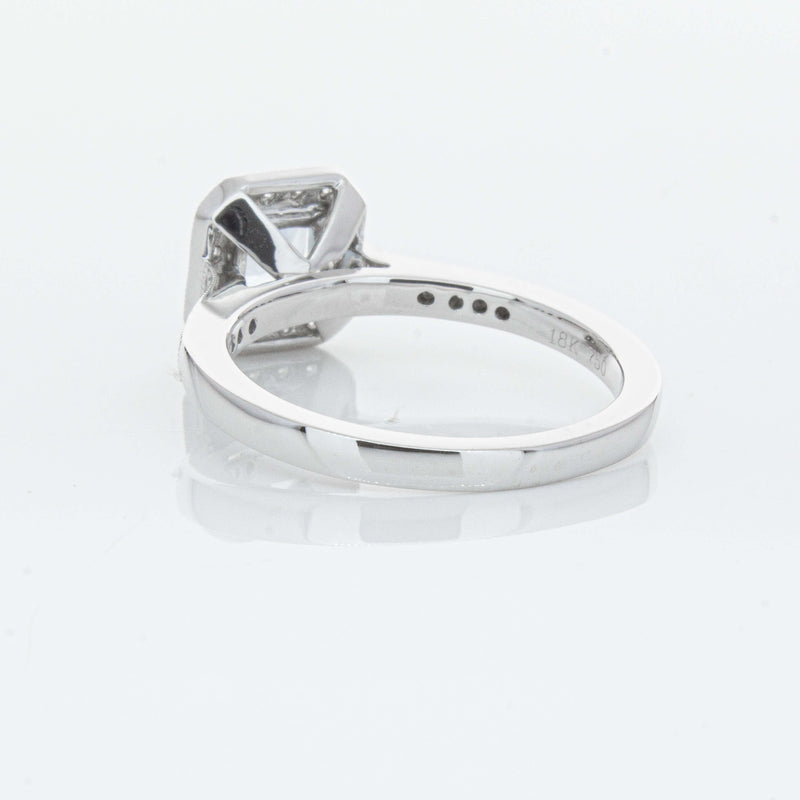 18ct White Gold .46ct Aquamarine & Diamond Mandalay Ring-Ring-Walker & Hall