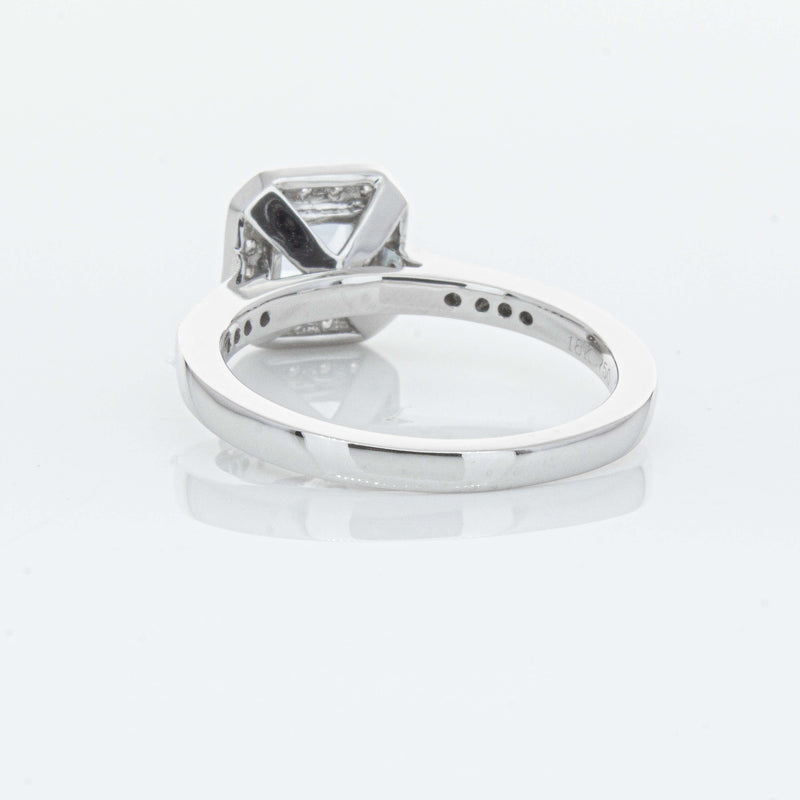 18ct White Gold .46ct Aquamarine & Diamond Mandalay Ring-Ring-Walker & Hall