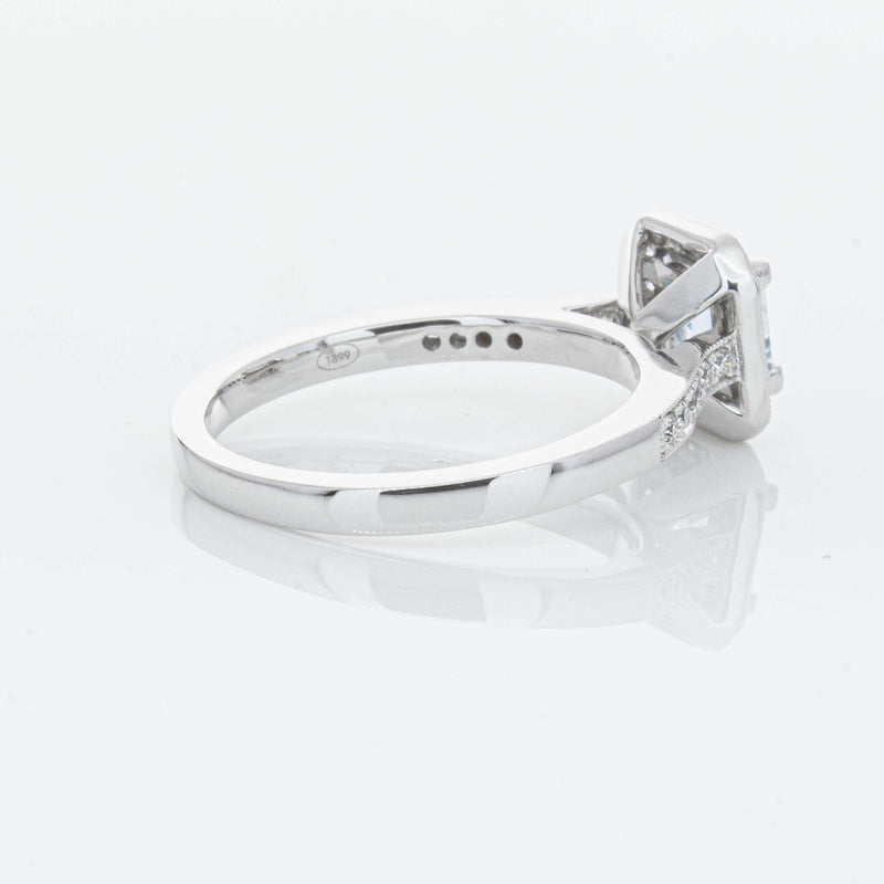 18ct White Gold .46ct Aquamarine & Diamond Mandalay Ring-Ring-Walker & Hall