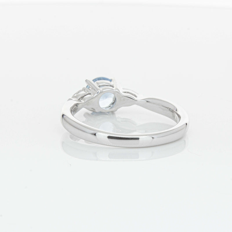 18ct White Gold Aquamarine & Diamond Ayla Ring-Ring-Walker & Hall