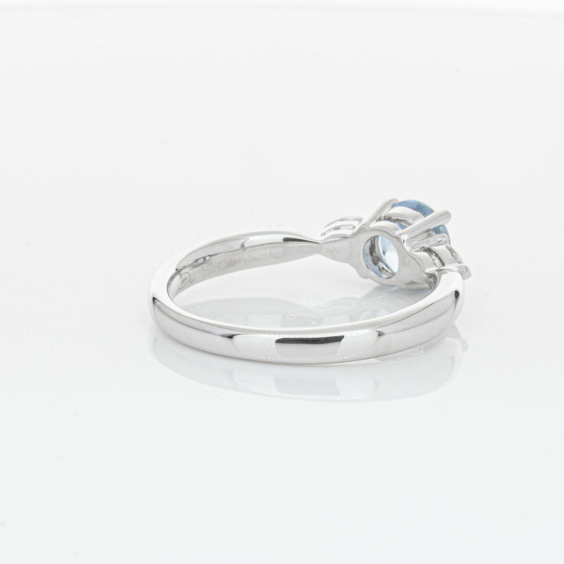 18ct White Gold Aquamarine & Diamond Ayla Ring-Ring-Walker & Hall
