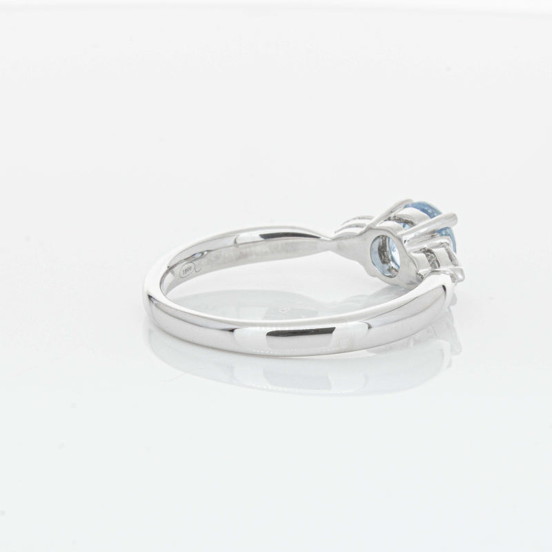18ct White Gold Aquamarine & Diamond Ayla Ring-Ring-Walker & Hall