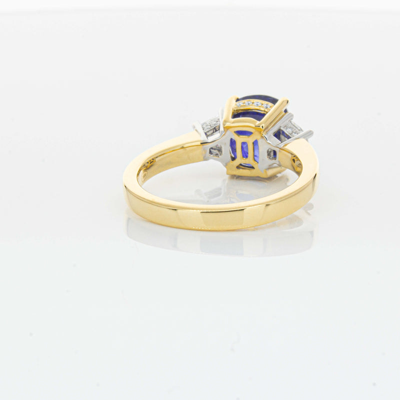 18ct Yellow Gold 3.90ct Sapphire & Diamond Ring-Ring-Walker & Hall