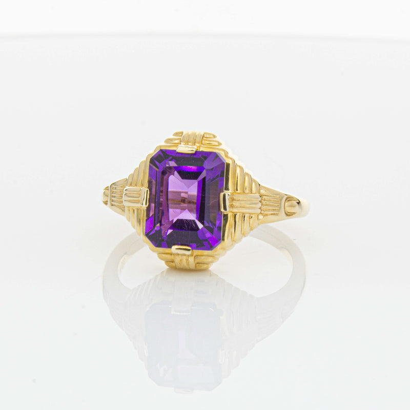 14ct Yellow Gold 2.40ct Amethyst Nile Ring-Ring-Walker & Hall