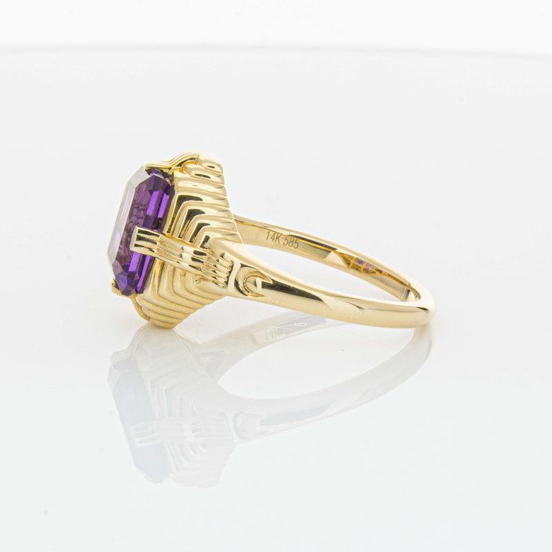 14ct Yellow Gold 2.40ct Amethyst Nile Ring-Ring-Walker & Hall
