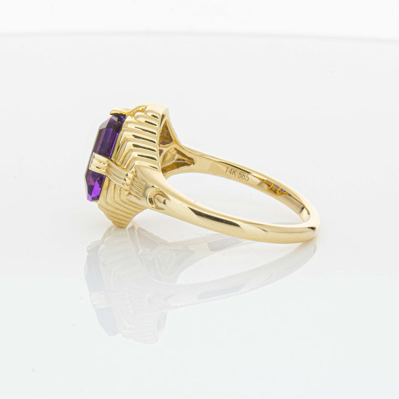 14ct Yellow Gold 2.40ct Amethyst Nile Ring-Ring-Walker & Hall