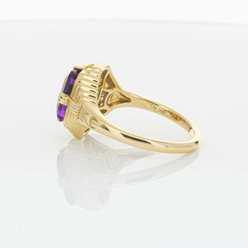 14ct Yellow Gold 2.40ct Amethyst Nile Ring-Ring-Walker & Hall