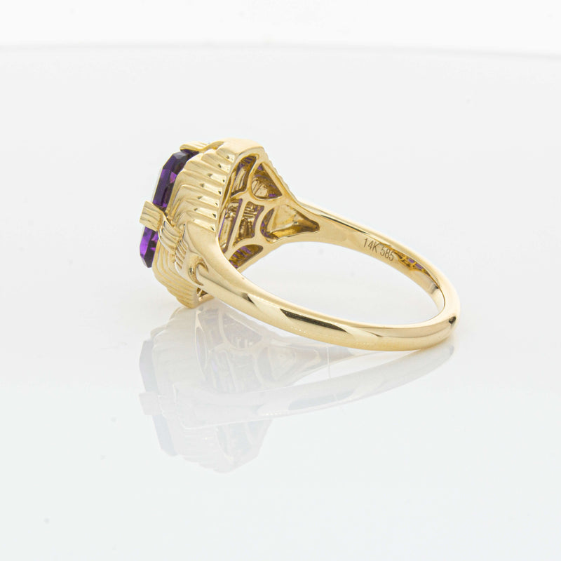 14ct Yellow Gold 2.40ct Amethyst Nile Ring-Ring-Walker & Hall