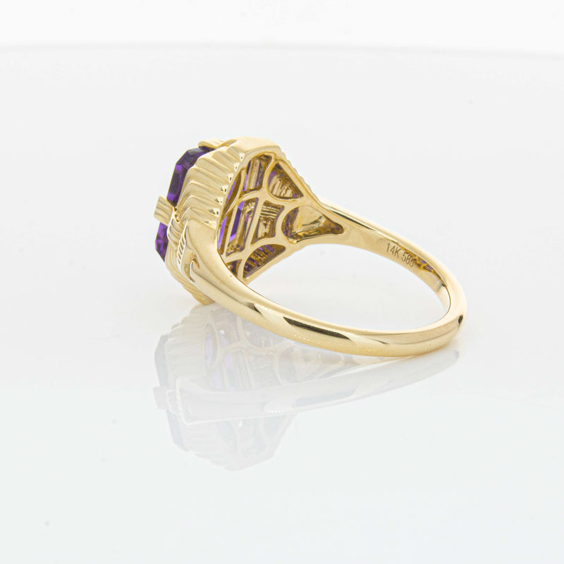 14ct Yellow Gold 2.40ct Amethyst Nile Ring-Ring-Walker & Hall