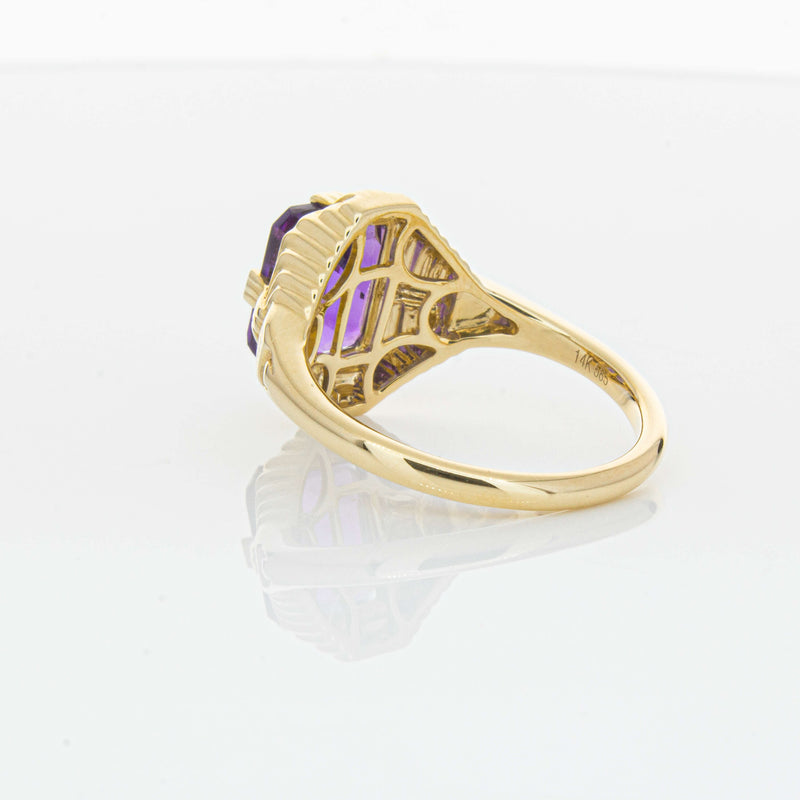 14ct Yellow Gold 2.40ct Amethyst Nile Ring-Ring-Walker & Hall