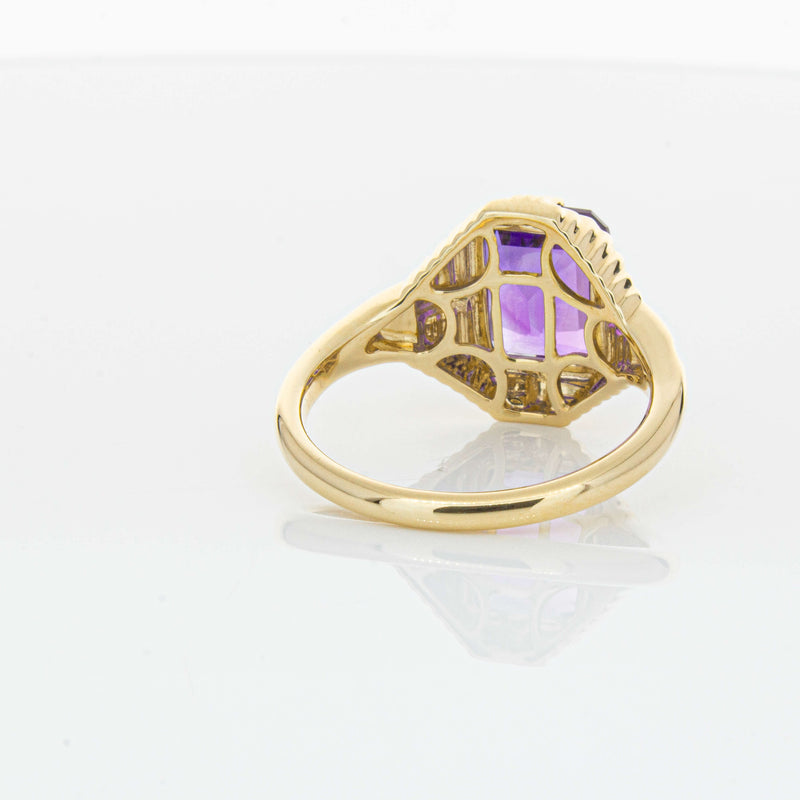14ct Yellow Gold 2.40ct Amethyst Nile Ring-Ring-Walker & Hall