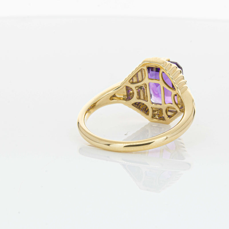 14ct Yellow Gold 2.40ct Amethyst Nile Ring-Ring-Walker & Hall