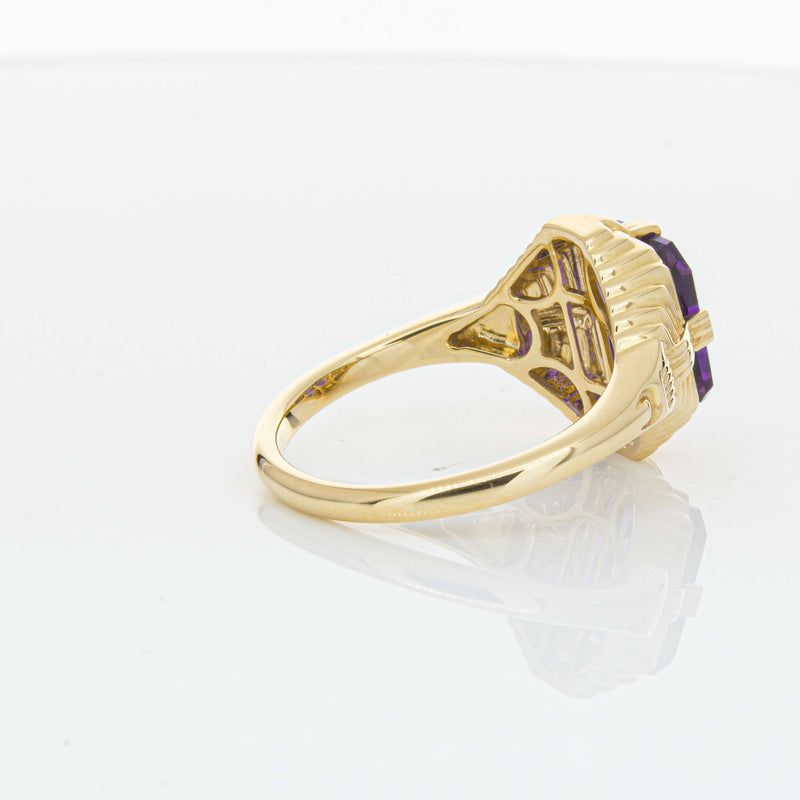 14ct Yellow Gold 2.40ct Amethyst Nile Ring-Ring-Walker & Hall