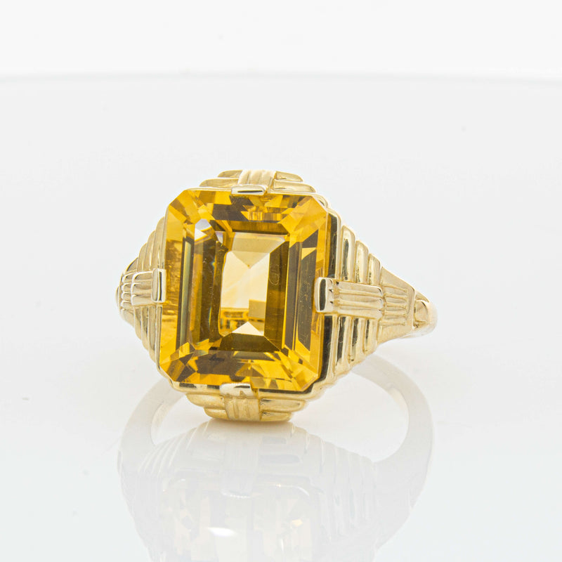 14ct Yellow Gold 5.71ct Citrine Nile Ring-Ring-Walker & Hall