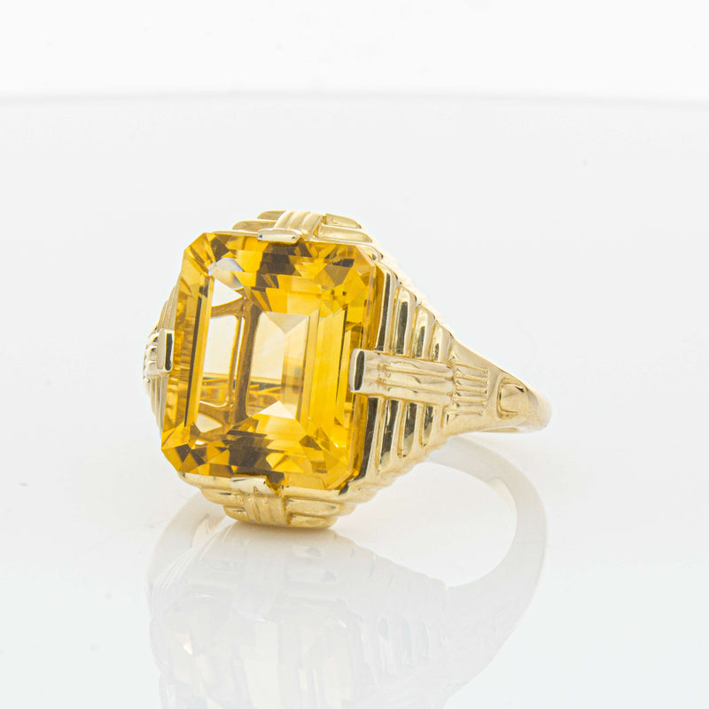 14ct Yellow Gold 5.71ct Citrine Nile Ring-Ring-Walker & Hall