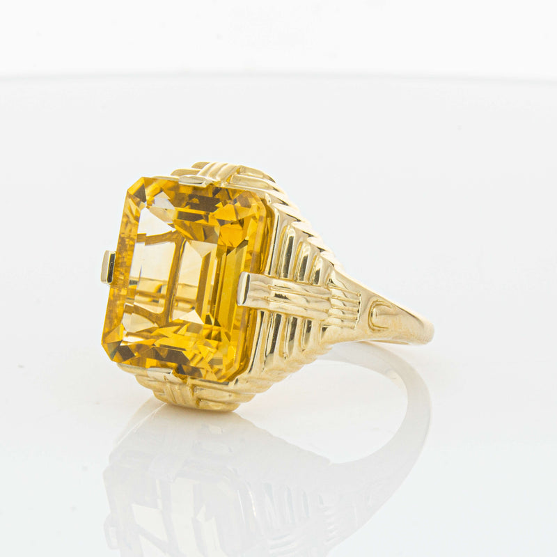 14ct Yellow Gold 5.71ct Citrine Nile Ring-Ring-Walker & Hall