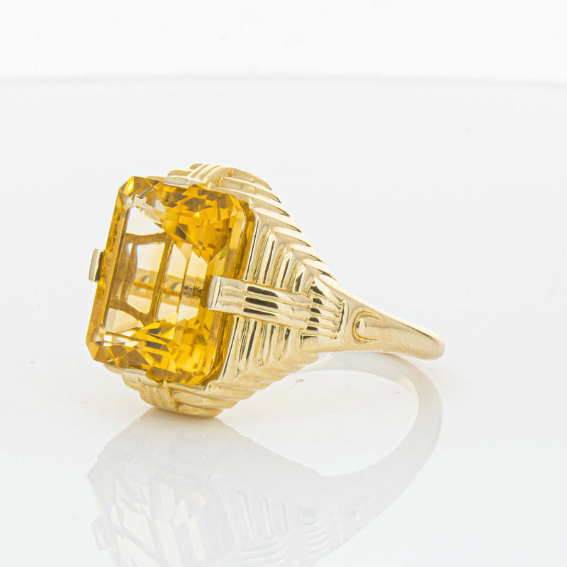 14ct Yellow Gold 5.71ct Citrine Nile Ring-Ring-Walker & Hall