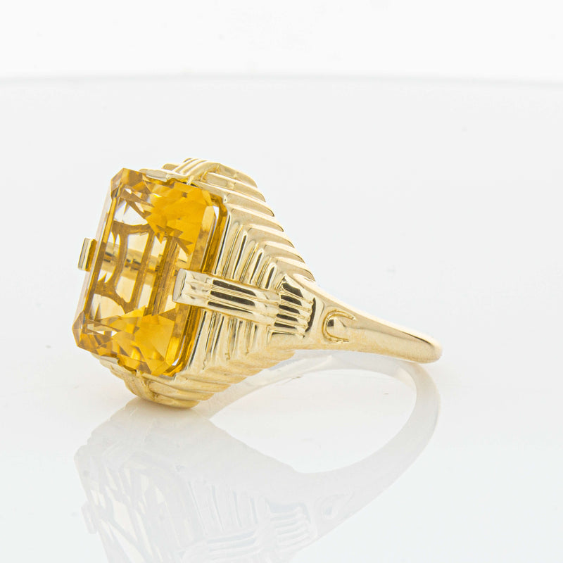 14ct Yellow Gold 5.71ct Citrine Nile Ring-Ring-Walker & Hall