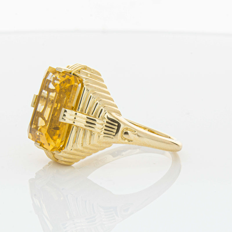 14ct Yellow Gold 5.71ct Citrine Nile Ring-Ring-Walker & Hall