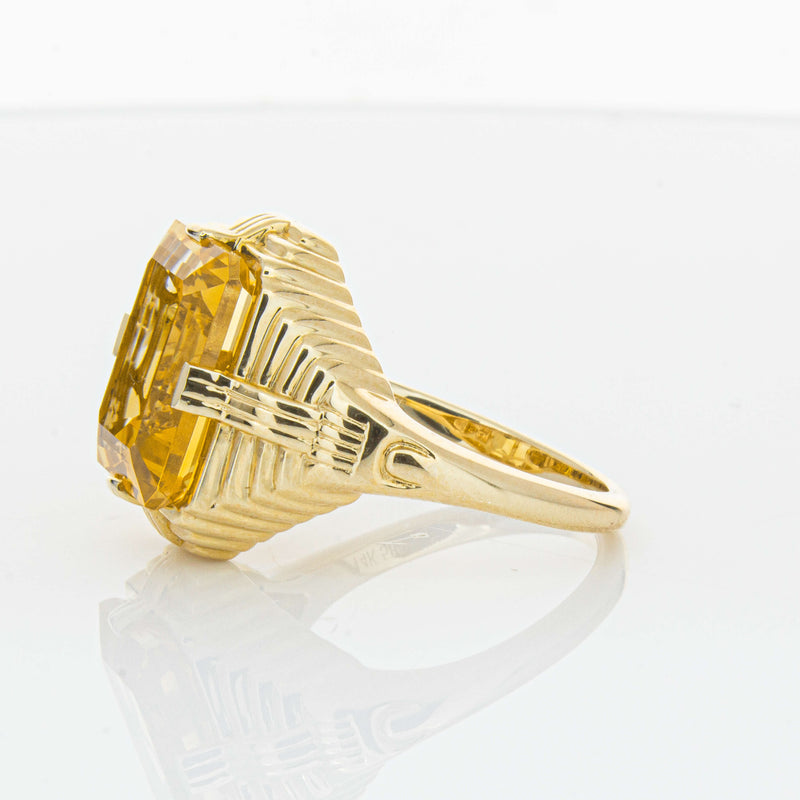 14ct Yellow Gold 5.71ct Citrine Nile Ring-Ring-Walker & Hall