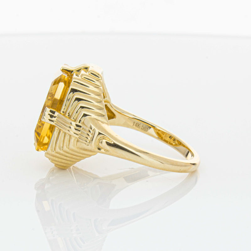 14ct Yellow Gold 5.71ct Citrine Nile Ring-Ring-Walker & Hall