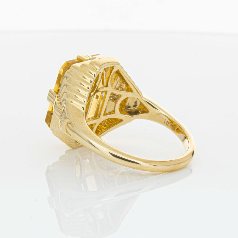 14ct Yellow Gold 5.71ct Citrine Nile Ring-Ring-Walker & Hall