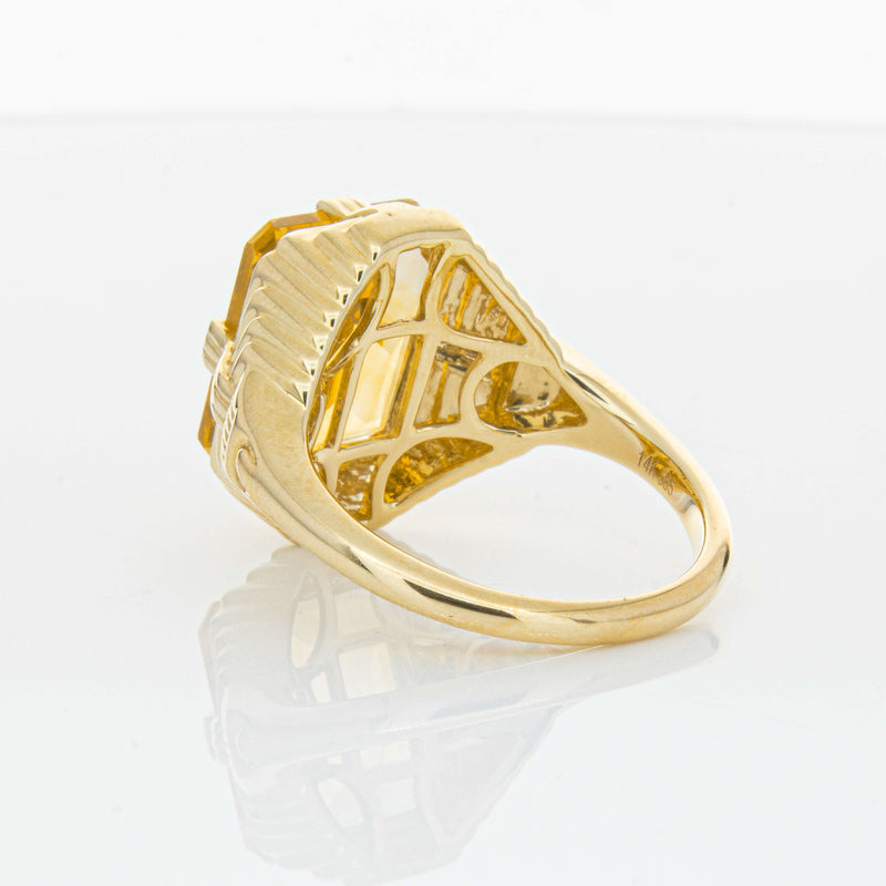 14ct Yellow Gold 5.71ct Citrine Nile Ring-Ring-Walker & Hall