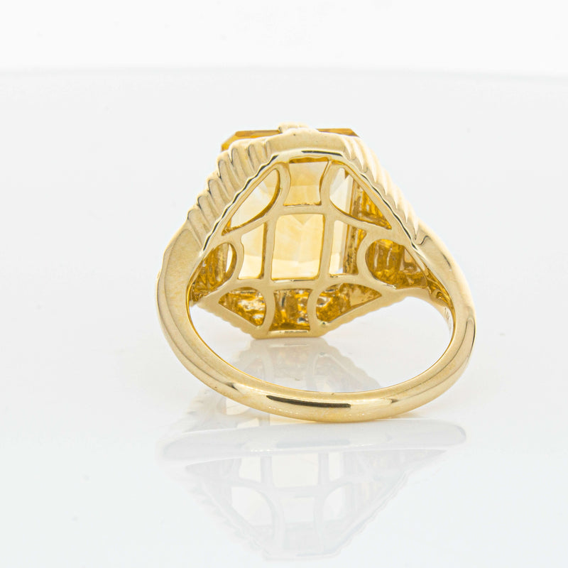 14ct Yellow Gold 5.71ct Citrine Nile Ring-Ring-Walker & Hall