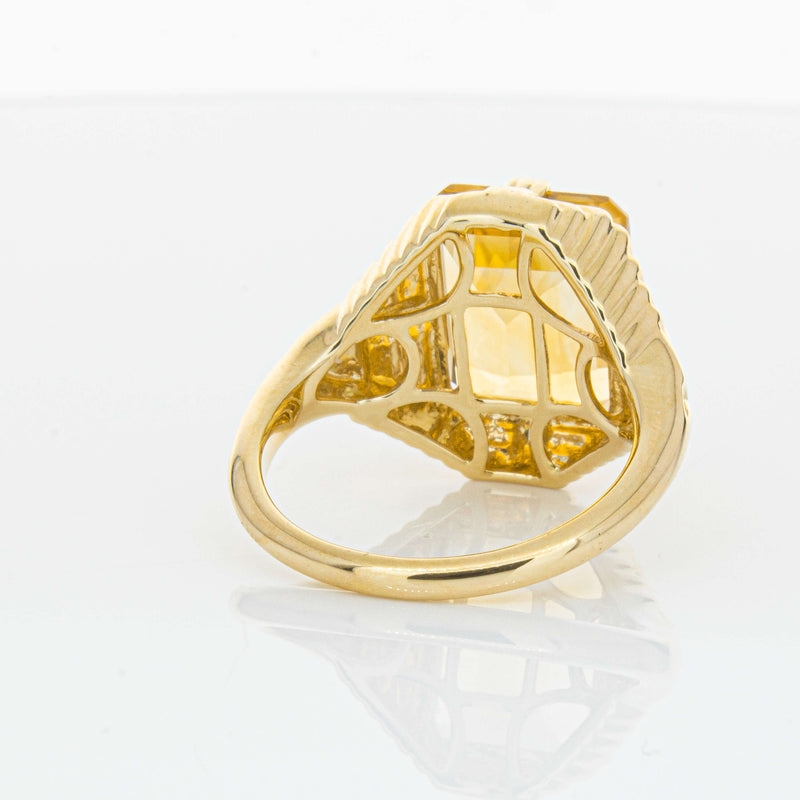 14ct Yellow Gold 5.71ct Citrine Nile Ring-Ring-Walker & Hall