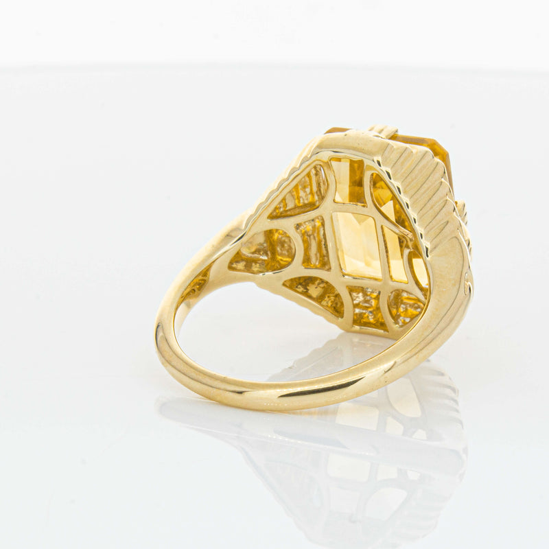 14ct Yellow Gold 5.71ct Citrine Nile Ring-Ring-Walker & Hall