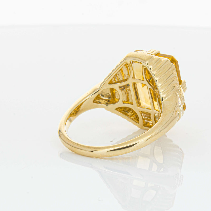 14ct Yellow Gold 5.71ct Citrine Nile Ring-Ring-Walker & Hall