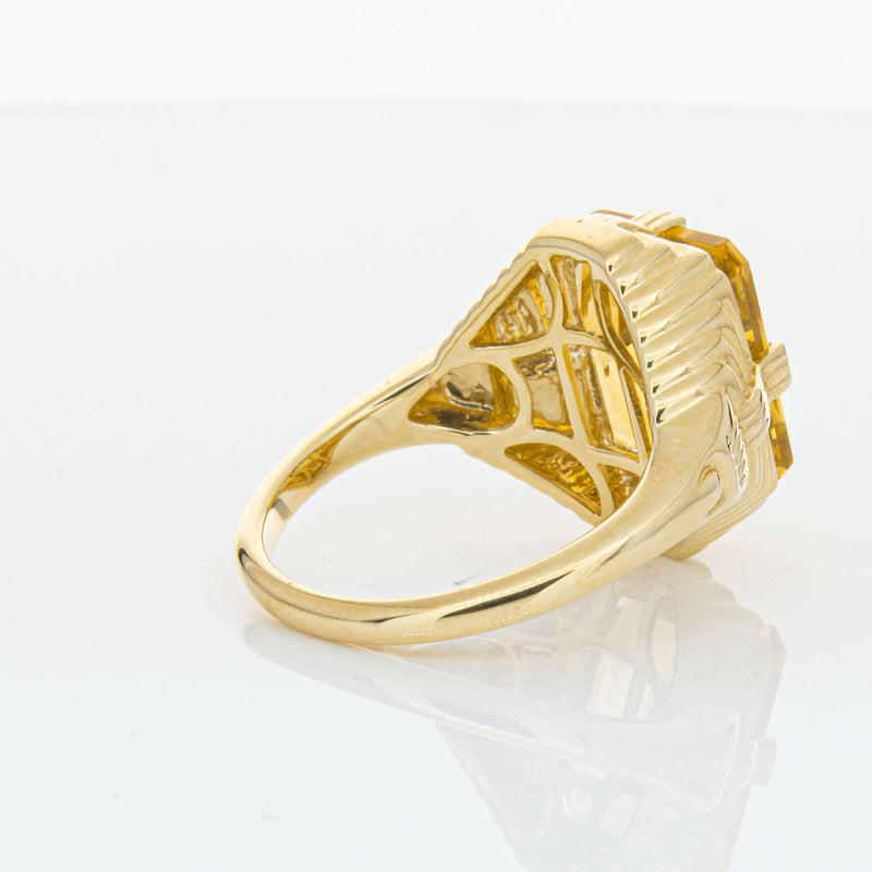 14ct Yellow Gold 5.71ct Citrine Nile Ring-Ring-Walker & Hall