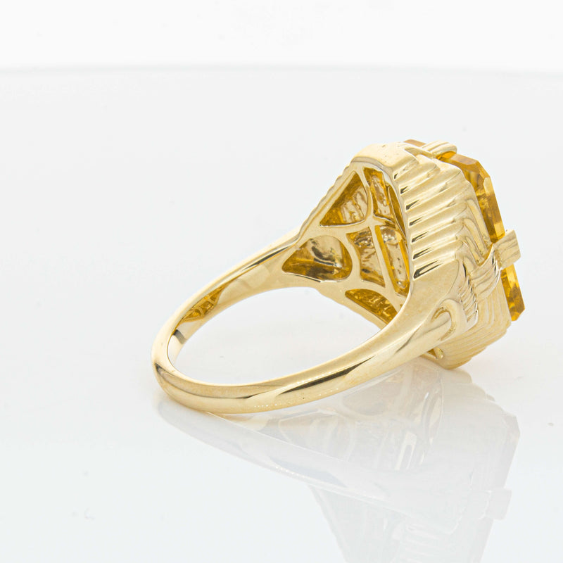 14ct Yellow Gold 5.71ct Citrine Nile Ring-Ring-Walker & Hall