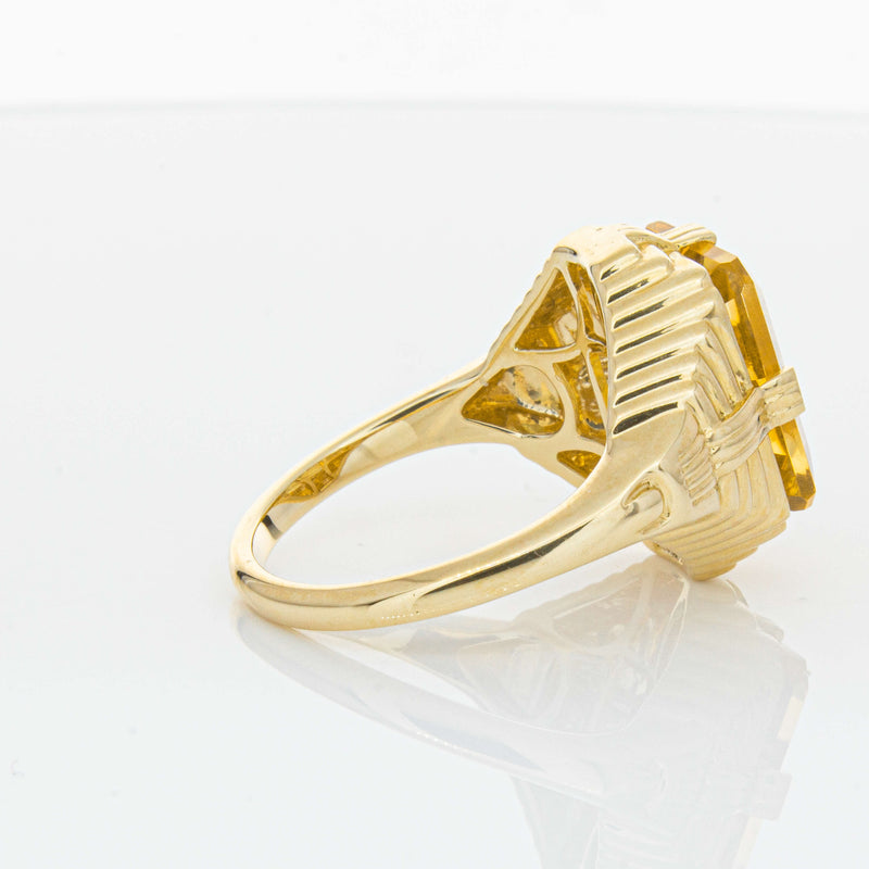 14ct Yellow Gold 5.71ct Citrine Nile Ring-Ring-Walker & Hall