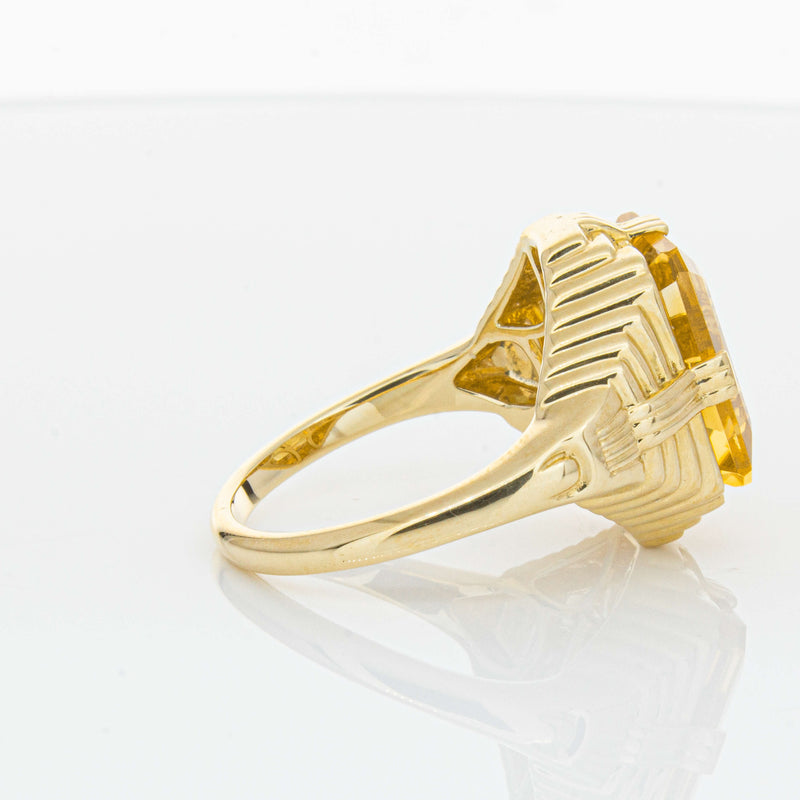 14ct Yellow Gold 5.71ct Citrine Nile Ring-Ring-Walker & Hall