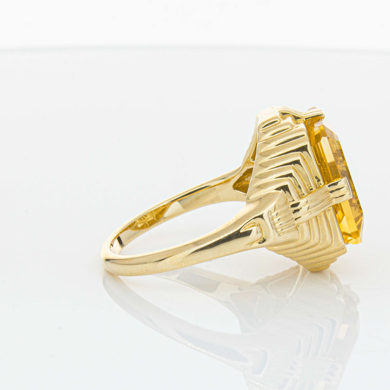 14ct Yellow Gold 5.71ct Citrine Nile Ring-Ring-Walker & Hall
