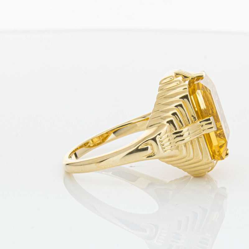 14ct Yellow Gold 5.71ct Citrine Nile Ring-Ring-Walker & Hall