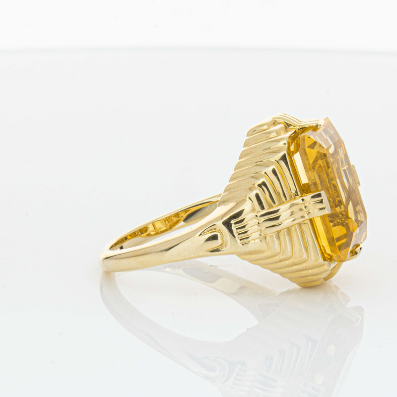 14ct Yellow Gold 5.71ct Citrine Nile Ring-Ring-Walker & Hall