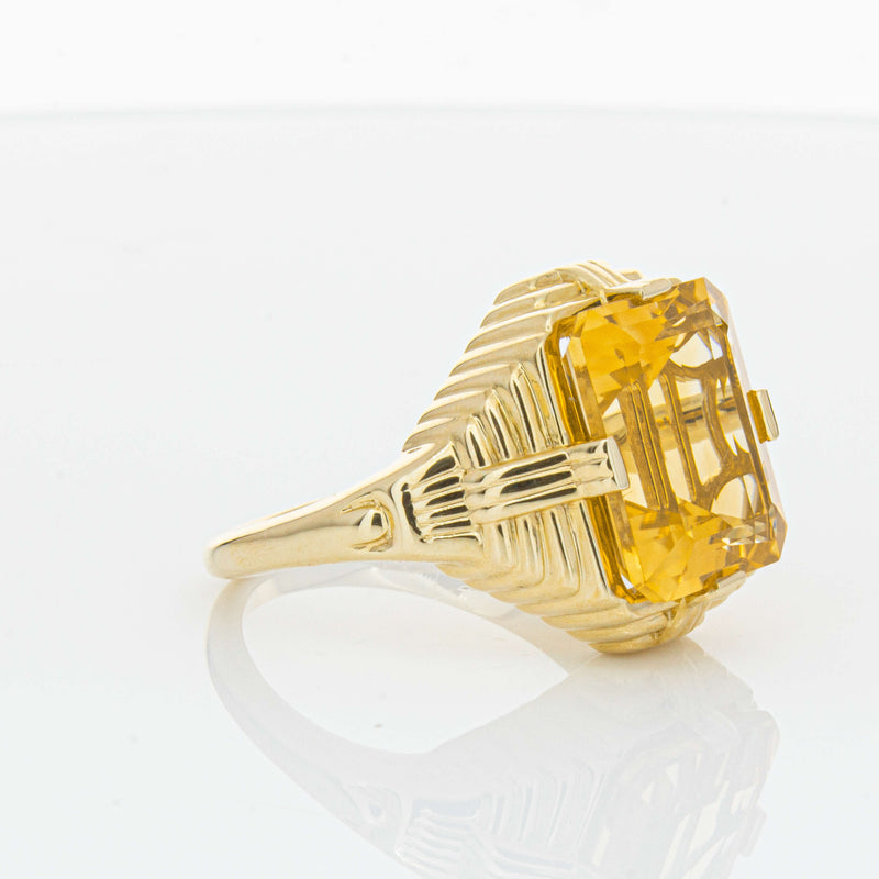 14ct Yellow Gold 5.71ct Citrine Nile Ring-Ring-Walker & Hall