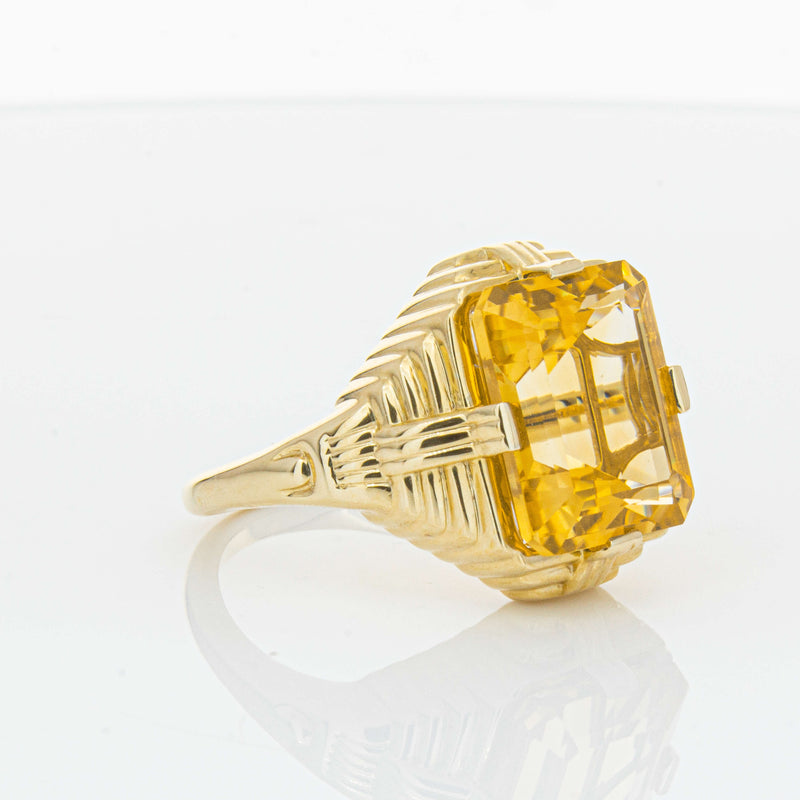 14ct Yellow Gold 5.71ct Citrine Nile Ring-Ring-Walker & Hall