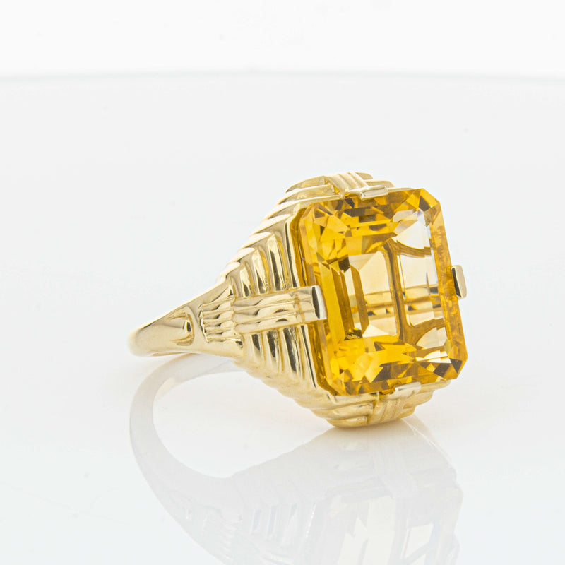 14ct Yellow Gold 5.71ct Citrine Nile Ring-Ring-Walker & Hall