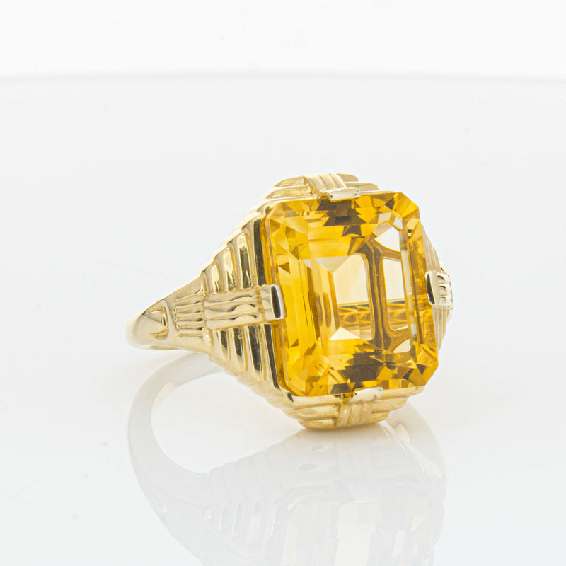 14ct Yellow Gold 5.71ct Citrine Nile Ring-Ring-Walker & Hall