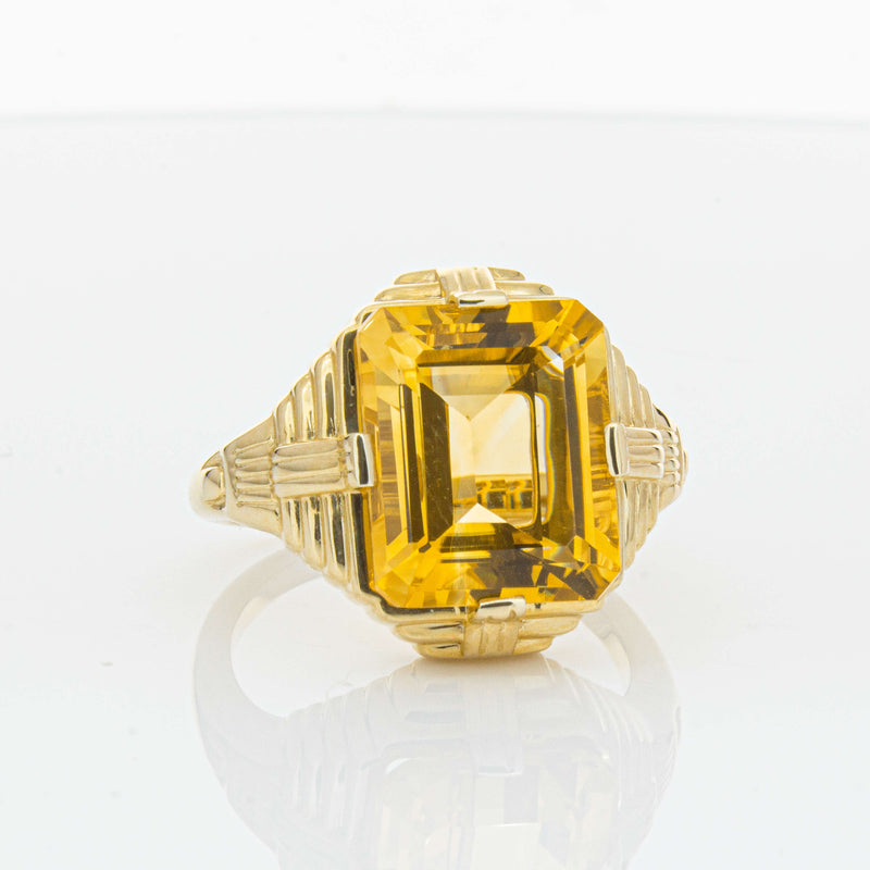 14ct Yellow Gold 5.71ct Citrine Nile Ring-Ring-Walker & Hall