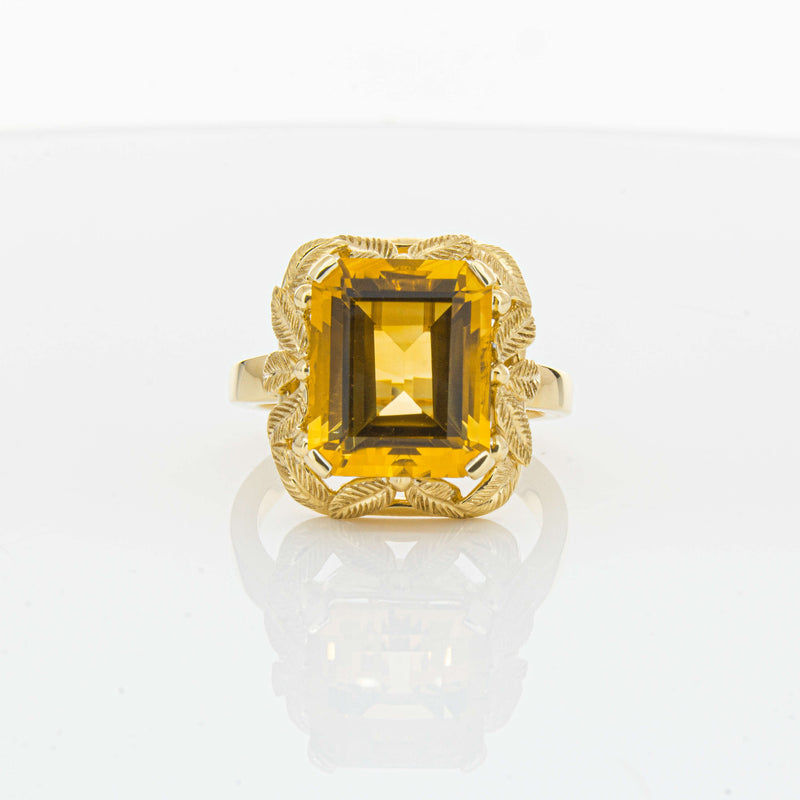 18ct Yellow Gold 5.56ct Citrine Ring-Ring-Walker & Hall