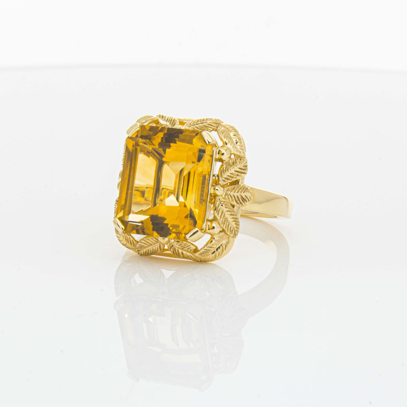 18ct Yellow Gold 5.56ct Citrine Ring-Ring-Walker & Hall